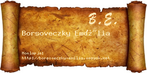 Borsoveczky Emília névjegykártya